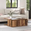 Dohányzóasztal fiókkal Öreg fa 80 x 80 x 31 cm Faanyag