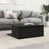 Dohányzóasztal fiókkal Musta tammi 80 x 80 x 31 cm Faanyag