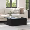 Dohányzóasztal fiókkal Musta tammi 80 x 80 x 31 cm Faanyag
