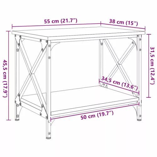 Oldal asztal kézműves tölgy