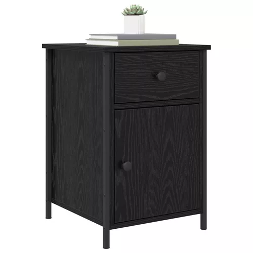 Éjjeliszekrény 2 pcs Musta tammi 40 x 42 x 60 cm Faanyag