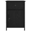 Éjjeliszekrény 2 pcs Musta tammi 40 x 42 x 60 cm Faanyag