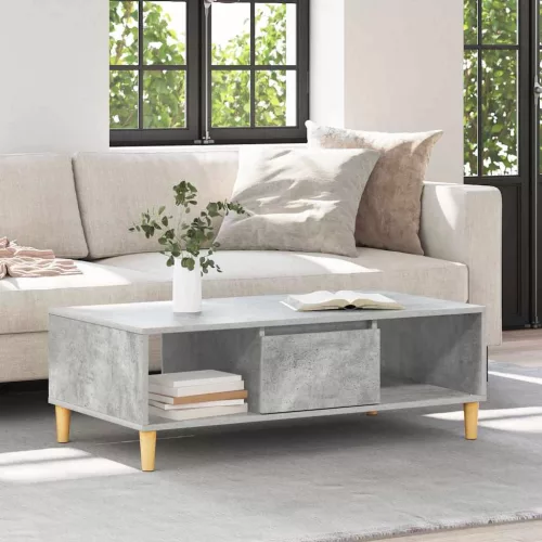 Dohányzóasztal Beton szürke 103,5 x 60 x 35 cm Faanyag