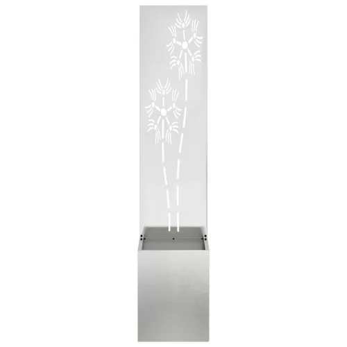 Kertvédő vászon Virágos Ezüst 32 x 140 cm Rozsdamentes acél