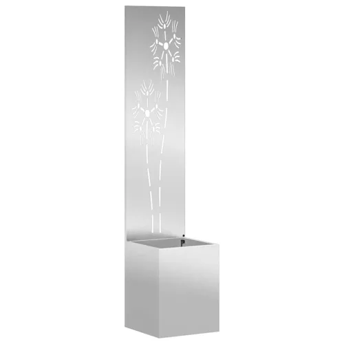 Kertvédő vászon Virágos Ezüst 32 x 140 cm Horganyzott acél