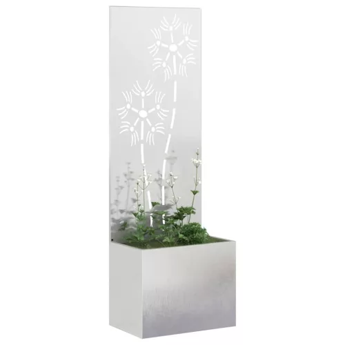 Kertvédő vászon Virágos Ezüst 50 x 140 cm Rozsdamentes acél