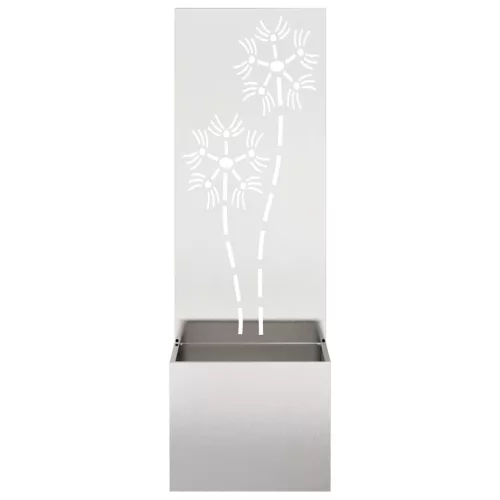 Kertvédő vászon Virágos Ezüst 50 x 140 cm Rozsdamentes acél