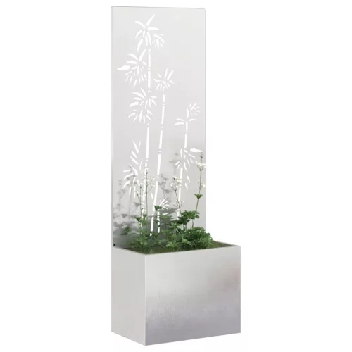 Kertvédő vászon Virágos Ezüst 50 x 140 cm Rozsdamentes acél