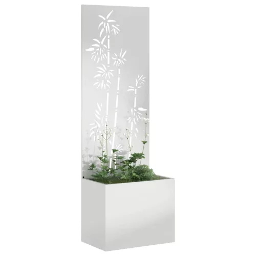Kertvédő vászon Virágos Ezüst 50 x 140 cm Horganyzott acél