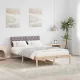 Ágykeret fejtámlával Barna és taupe 120 x 200 cm Tömör fenyőfa