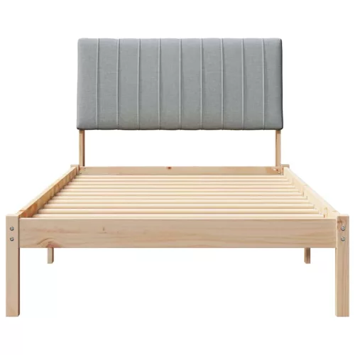 Ágykeret fejtámlával Barna 100 x 200 cm Tömör fenyőfa