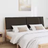 Kárpitozott fejtámla Fekete 200 cm Tömör fenyőfa