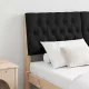 Kárpitozott fejtámla Fekete 140 cm Tömör fenyőfa