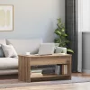 Dohányzóasztal kézműves tölgy 80 x 50.5 x 41.5 cm Faanyag