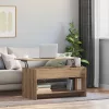Dohányzóasztal kézműves tölgy 80 x 50.5 x 41.5 cm Faanyag