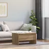 Dohányzóasztal kézműves tölgy 80 x 50,5 x 42,5 cm Faanyag