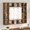 Tükörszekrény polcokkal Régi fa 91 x 15 x 76.5 cm Faanyag