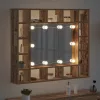 Tükörszekrény polcokkal Régi fa 91 x 15 x 76.5 cm Faanyag