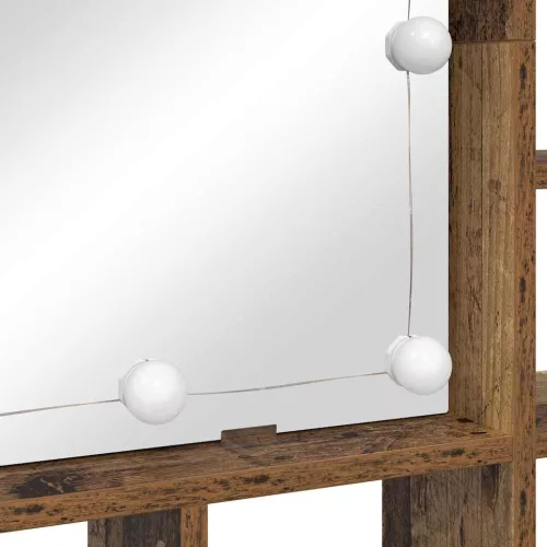Tükörszekrény polcokkal Régi fa 91 x 15 x 76.5 cm Faanyag