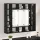 Tükörszekrény polcokkal Musta tammi 91 x 15 x 76.5 cm Faanyag