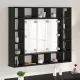 Tükörszekrény polcokkal Musta tammi 91 x 15 x 76.5 cm Faanyag