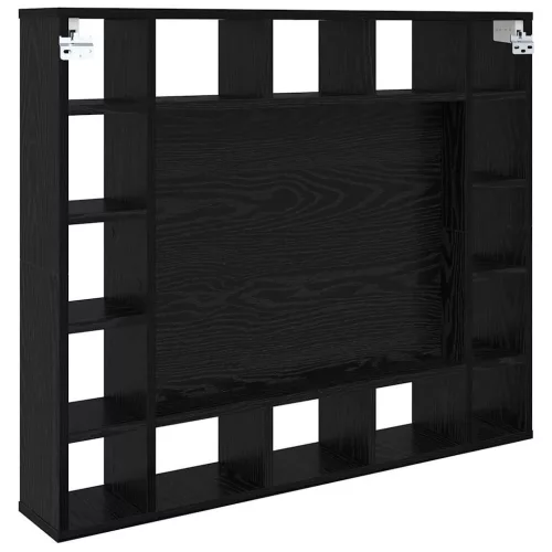 Tükörszekrény polcokkal Musta tammi 91 x 15 x 76.5 cm Faanyag