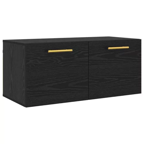 Fali Szekrény Musta tammi 80 x 36.5 x 35 cm Faanyag
