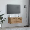 Fali Szekrény kézműves tölgy 80 x 36.5 x 35 cm Faanyag