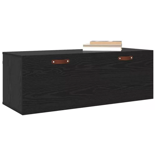 Fali Szekrény Musta tammi 100 x 36.5 x 35 cm Faanyag