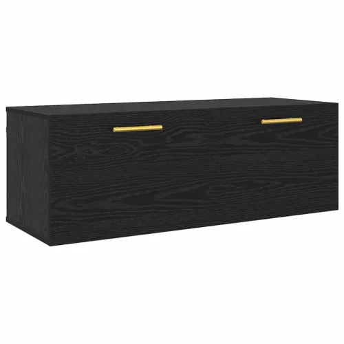 Fali Szekrény Musta tammi 100 x 36.5 x 35 cm Faanyag