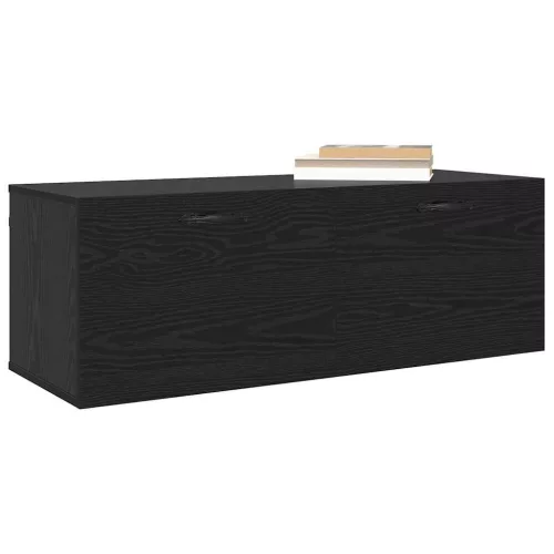 Fali Szekrény Musta tammi 100 x 36.5 x 35 cm Faanyag