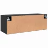 Fali Szekrény Musta tammi 100 x 36.5 x 35 cm Faanyag