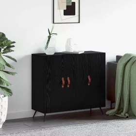 Széf Fekete 90 x 34 x 80 cm Faanyag