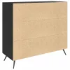 Széf Fekete 90 x 34 x 80 cm Faanyag
