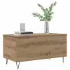 Dohányzóasztal kézműves tölgy 90 x 44.5 x 45 cm Faanyag
