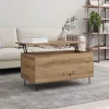 Dohányzóasztal kézműves tölgy 90 x 44.5 x 45 cm Faanyag