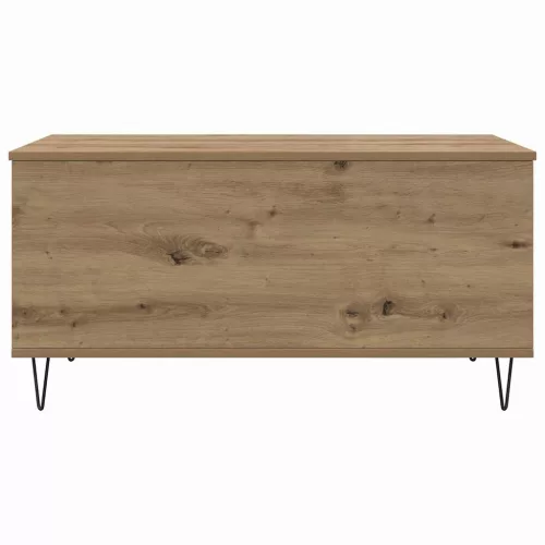 Dohányzóasztal kézműves tölgy 90 x 44.5 x 45 cm Faanyag