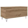 Dohányzóasztal kézműves tölgy 90 x 44.5 x 45 cm Faanyag