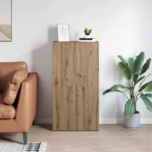 Irodai szekrény ajtóval kézműves tölgy 60 x 32 x 115 cm Faanyag