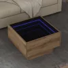 Dohányzóasztal kézműves tölgy 50 x 50 x 30 cm Faanyag