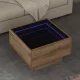 Dohányzóasztal kézműves tölgy 50 x 50 x 30 cm Faanyag