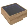 Dohányzóasztal kézműves tölgy 50 x 50 x 30 cm Faanyag