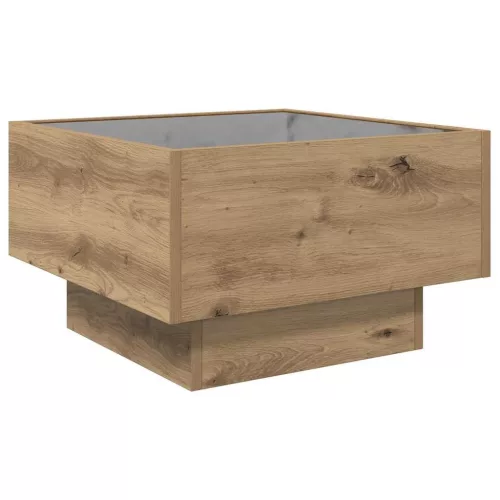 Dohányzóasztal kézműves tölgy 50 x 50 x 30 cm Faanyag