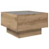 Dohányzóasztal kézműves tölgy 50 x 50 x 30 cm Faanyag