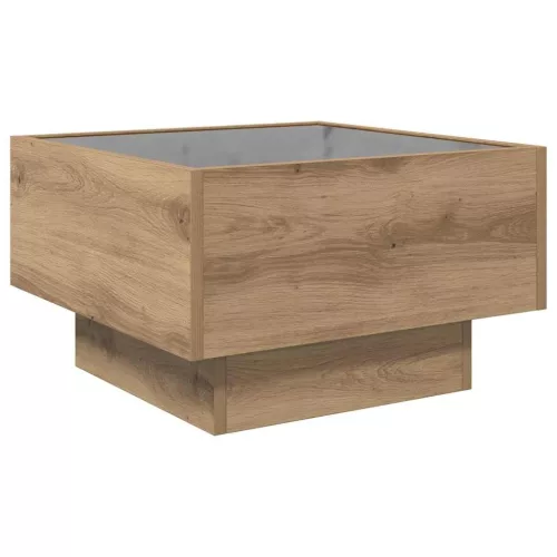 Dohányzóasztal kézműves tölgy 50 x 50 x 30 cm Faanyag