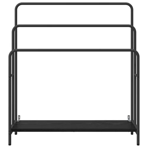 Ruhaszárító polcokkal Musta tammi 90 x 30 x 100.5 cm Faanyag