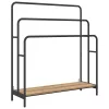 Ruhaszárító polcokkal kézműves tölgy 90 x 30 x 100.5 cm Faanyag