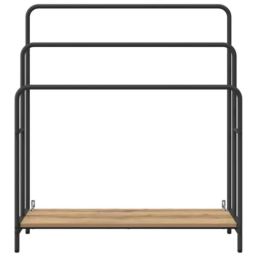Ruhaszárító polcokkal kézműves tölgy 90 x 30 x 100.5 cm Faanyag