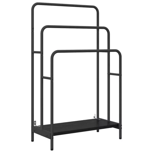 Ruhaszárító polcokkal Musta tammi 60 x 30 x 100.5 cm Faanyag