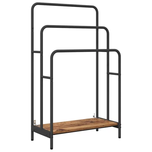 Ruhaszárító polcokkal Régi fa 60 x 30 x 100.5 cm Faanyag